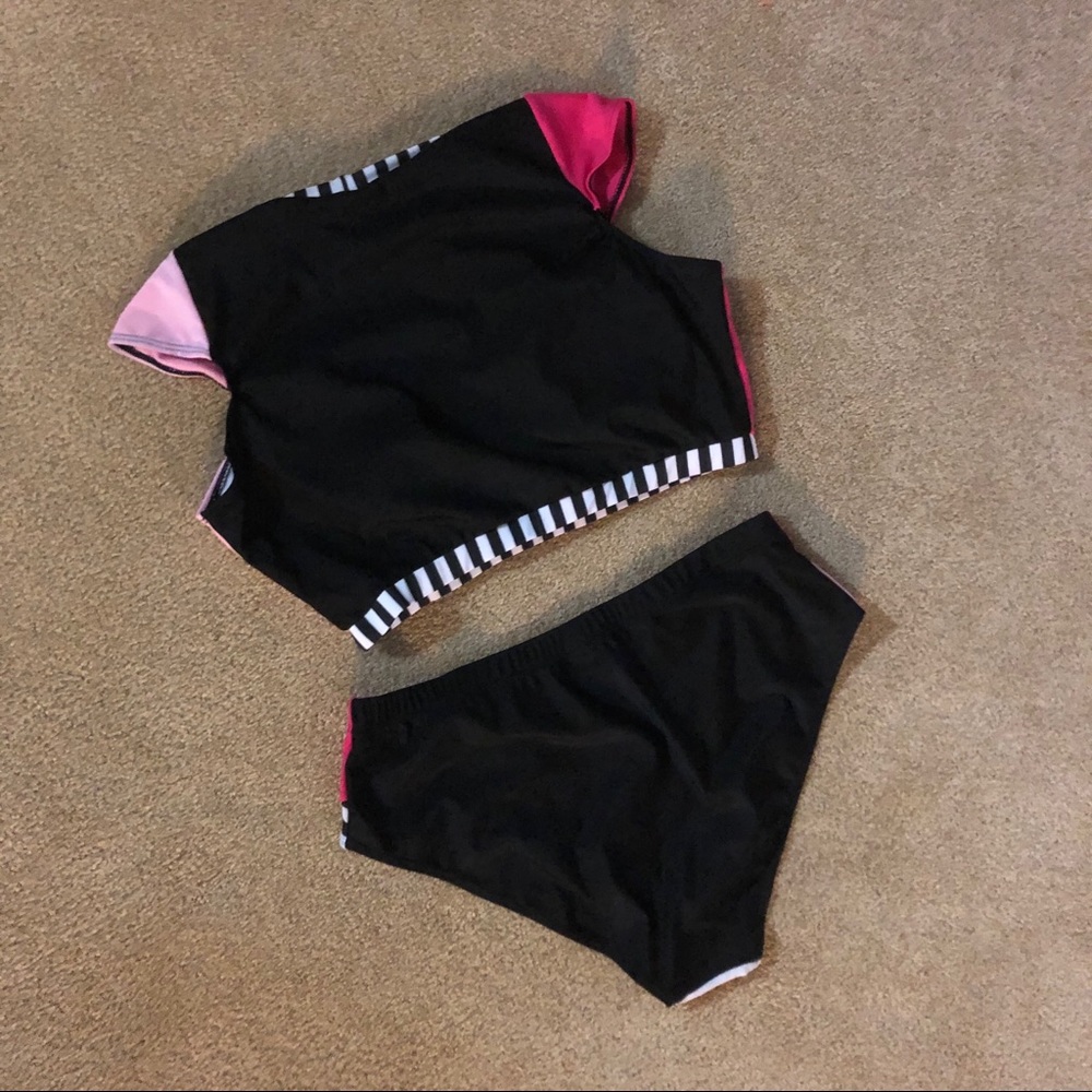 NWT 2X 🥳HP WIN 🏆 Curvy pink petal pink and fuscia crop plus bikini high waist - Picture 8 of 9